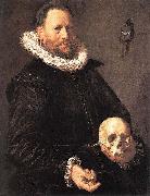 Frans Hals Portrait of a Man Holding a Skull WGA oil
